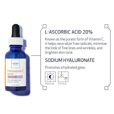 Obagi Professional-C Vitamin C Serum – Helps Brighten Skin Tone and Minimize the Appearance of Fine Lines & Wrinkles – Safe for Sensitive Skin